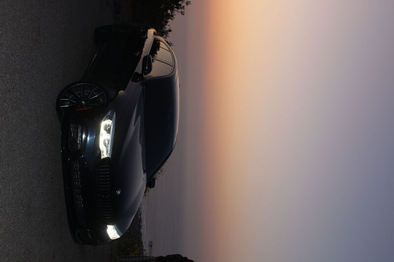 Car silhouette against California sunset - playing with natural light